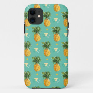 Helle Ananas auf geometrischem Muster Case-Mate iPhone Hülle