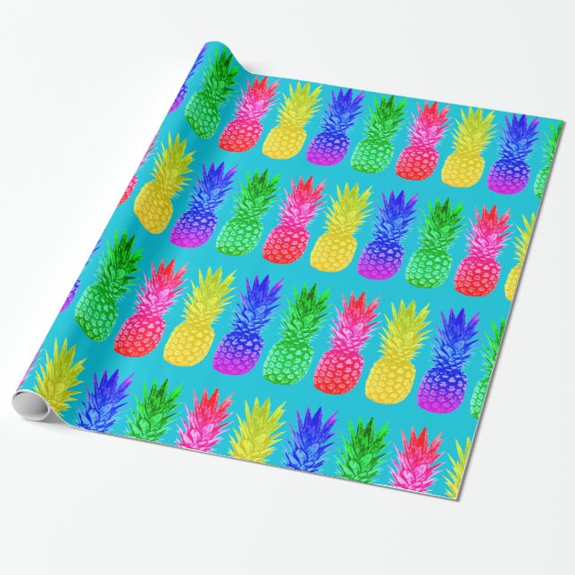 Helle Ananas Geschenkpapier (Ungerollt)