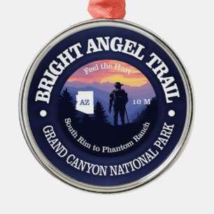 Helle Angel Trail (rd2) Ornament Aus Metall