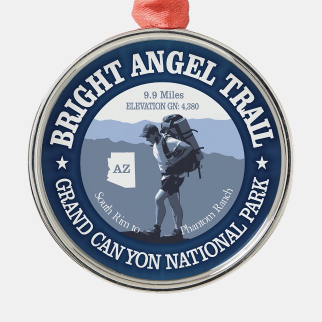 Helle Angel Trail (rd) Ornament Aus Metall (Vorne)