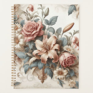 Helle antike Blumenperfektion Planer