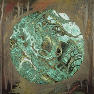 Helle Aquamarine und graue Imitate Marmorrundkisse Rundes Kissen