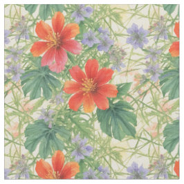Helle Aquarell-Blume Stoff