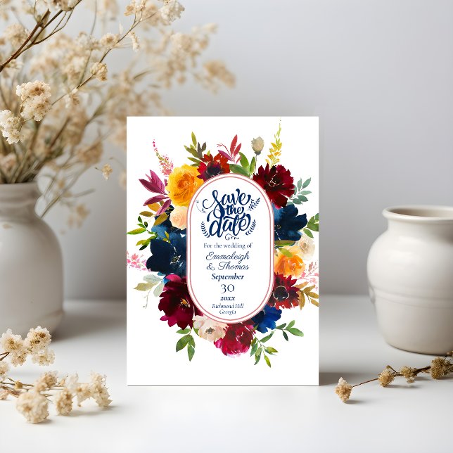 Helle Aquarellblume Save the Date Einladung (Von Creator hochgeladen)