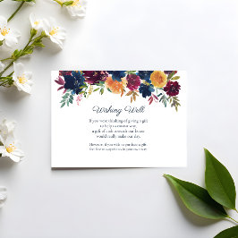 Helle Aquarellblume wünscht gute Hochzeit Begleitkarte