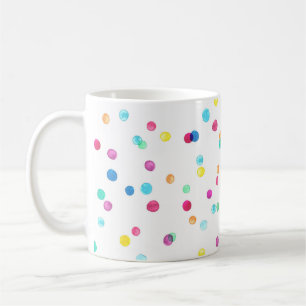 Helle Aquarellpunkte: Nahtloses Muster. Kaffeetasse