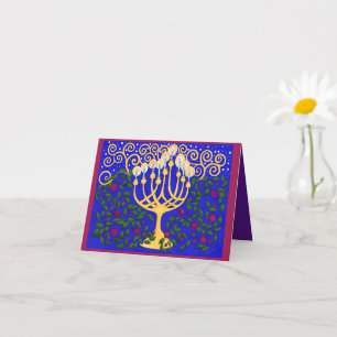 Helle, ausgefüllte Hanukka-Karte Karte
