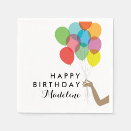 Helle Balloons individuelles Happy Birthday Napkin Serviette