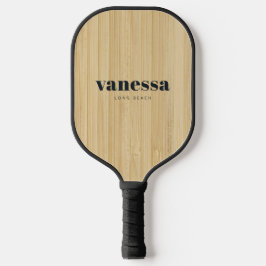 Helle Bambus-Minimal-Moderne Klassische Name Pickleball Schläger