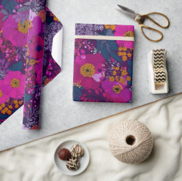 Helle Beeren Blumenmuster Geschenkpapier