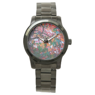 Helle Blätter Armbanduhr