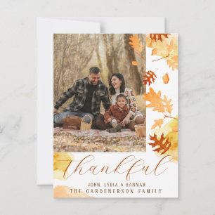 Helle Blätter Herbstleaf Dankbares Foto Postkarte