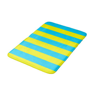 Helle Blau und Gelbe Streifen  Badematte