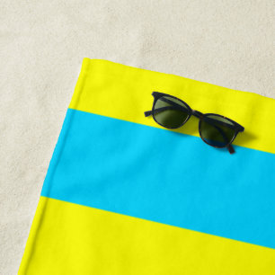 Helle Blau und Gelbe Streifen  Strandtuch