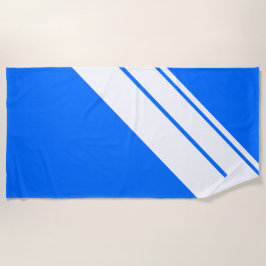 Helle blaue Diagonal-Streifen Strandtuch