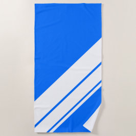 Helle blaue Diagonal-Streifen Strandtuch