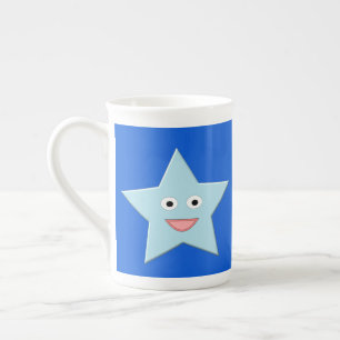 Helle blaue Feierstern-Tasse Prozellantasse