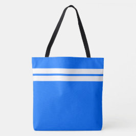 Helle blaue Sporty White Racing Streifen