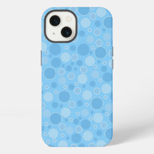 helle blaue Töne mit Tupfen im Retro-Stil der Sech iPhone 13 Hülle