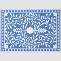 Helle blaue traditionelle Knochenintarsien-Dekupag Seidenpapier