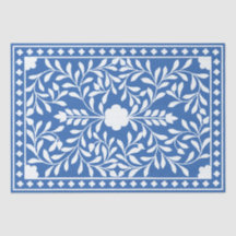 Helle Blaue Traditionelle Knochenintarsien-Dekupag