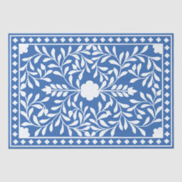 Helle Blaue Traditionelle Knochenintarsien-Dekupag Seidenpapier