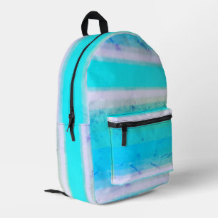 Helle blaue Wasserfarbenfarbe Farbe auf Stein Bedruckter Rucksack