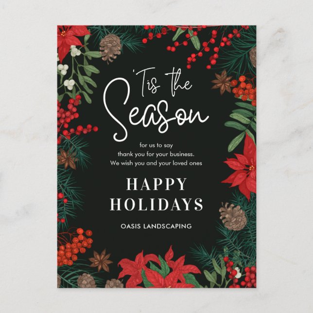 Helle Blogs Business Holiday Card Postkarte (Vorderseite)