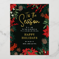 Helle Blogs FOIL Business Holiday Postcard