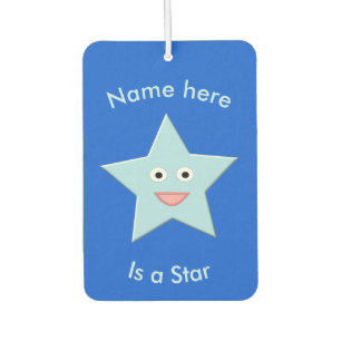 Helle Blue Celebration Star Custom Air Freshener Autolufterfrischer