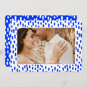 Helle Blue Dashing Foto Frame Holiday Card Feiertagskarte