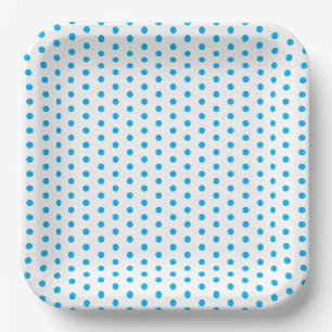 Helle Blue Polka Dots Preppy Multi-Anwendung Pappteller