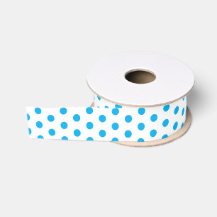 Helle Blue Polka Dots Preppy Multi-Anwendung Ripsband