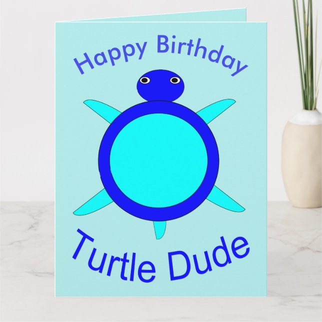 Helle Blue Turtle Typ Custom Card Karte (Vorderseite)