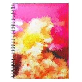 Helle Blume Abstraktes Notebook, farbiges Journal Notizblock