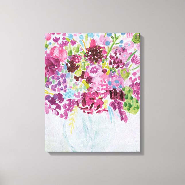 Helle Blume Bouquet Leinwanddruck (Vorderseite)