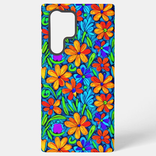 Helle Blume der Folklore Samsung Galaxy Hülle (Rückseite)