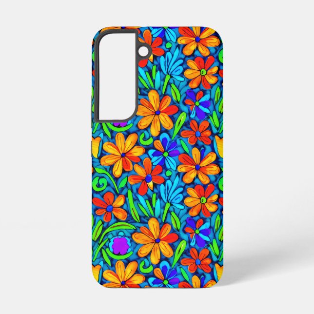 Helle Blume der Folklore Samsung Galaxy Hülle (Rückseite)