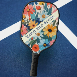 Helle Blume erwecken Hübsche Wirkung Pickleball Schläger