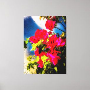 Helle Blume gearbeitete Canvas Print Leinwanddruck