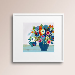 Helle Blume in einer Vase Poster