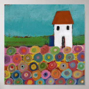 Helle Blume Landschaftsdruck Poster