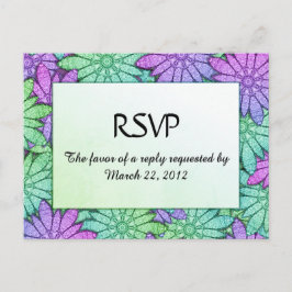 Helle Blume mit Menü-UAWG Einladungspostkarte