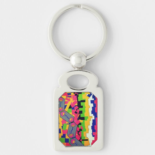 Helle Blume Schlüsselanhänger (Vorderseite)