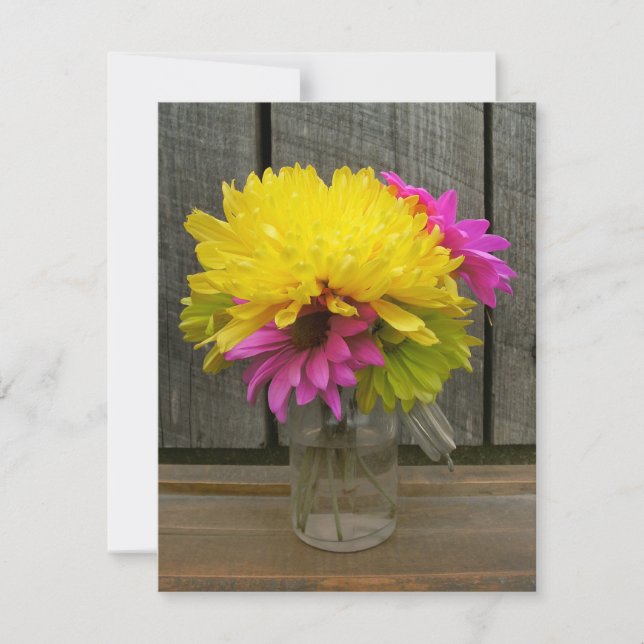 Helle Blume und Einladung zur Hochzeit von Barnwoo (Vorderseite)