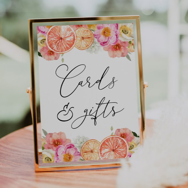 Helle Blume und Zitrusfrüchte-Karten und Geschenkp Poster (Von Creator hochgeladen)