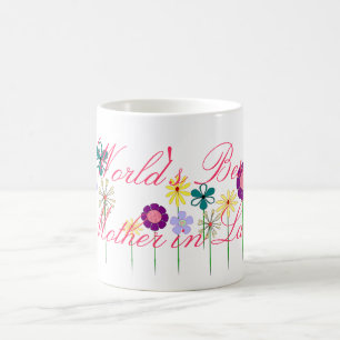 Helle Blumen der besten Schwiegermutter der Welt Tasse