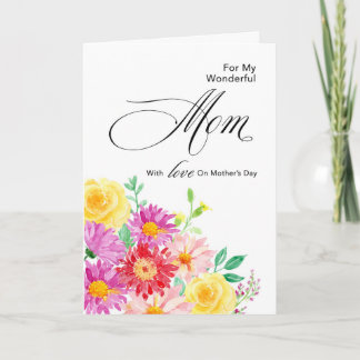 Helle Blumen für Mama am Muttertag Karte
