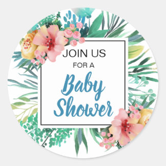 HELLE BLUMEN & GREENERIE RUNDER AUFKLEBER