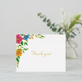 Helle Blumen Hochzeit Frühling Sommer Folie Dankes Folien Feiertagspostkarte